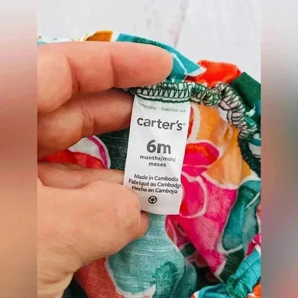 Carter's Baby Girl Floral Top Size 6M - Picture 3 of 5